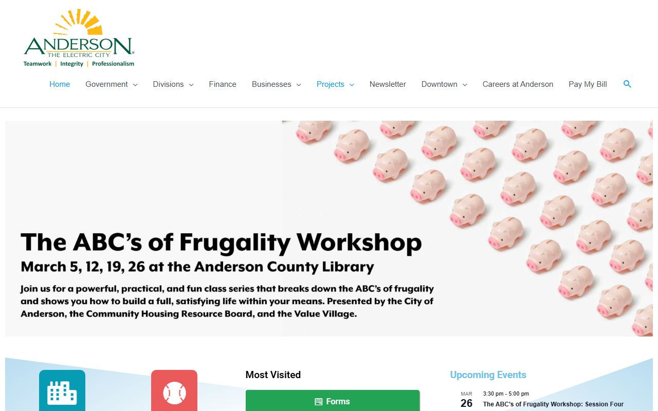 Anderson family court records city of Anderson official