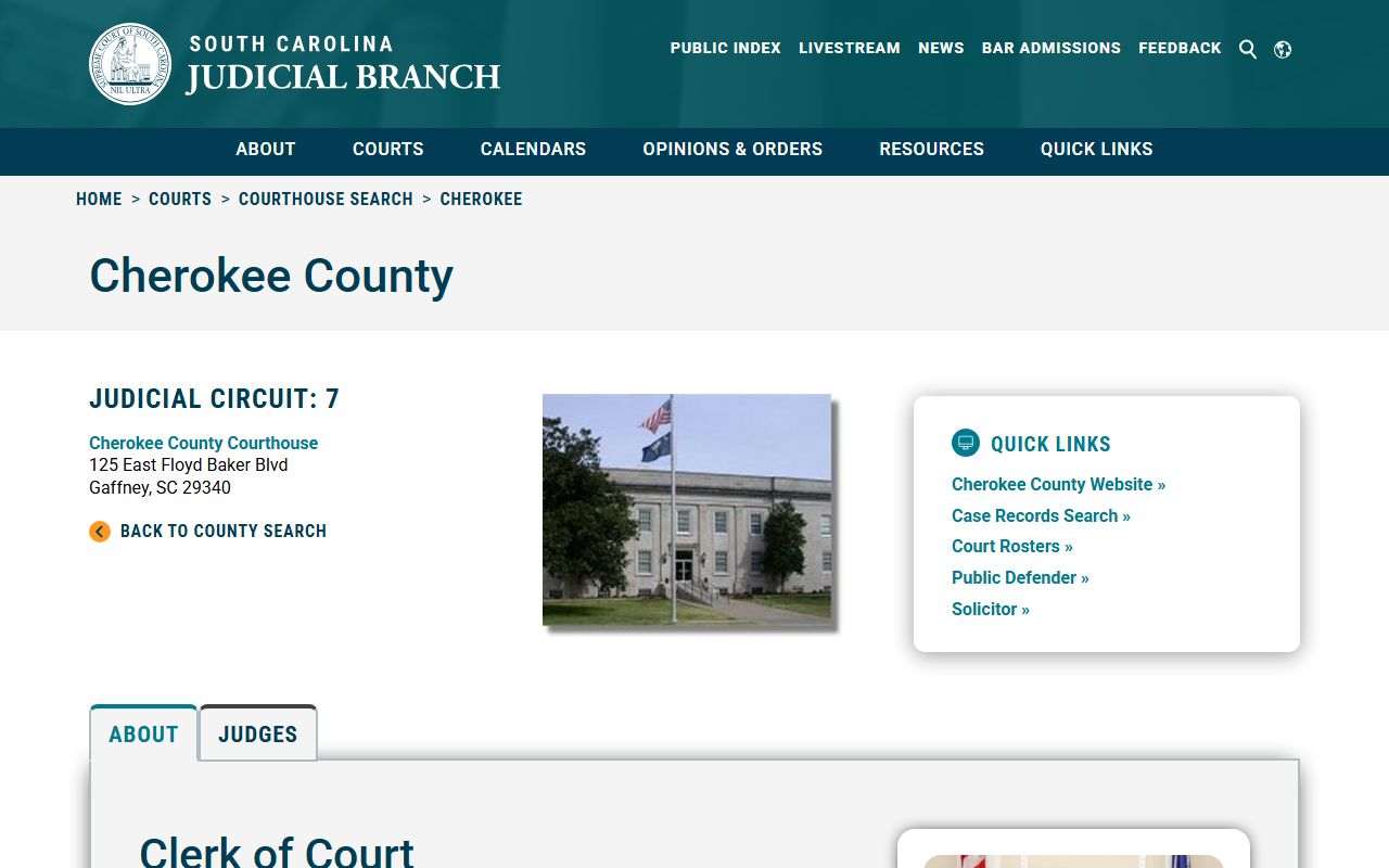 Cherokee County family court records clerk contact