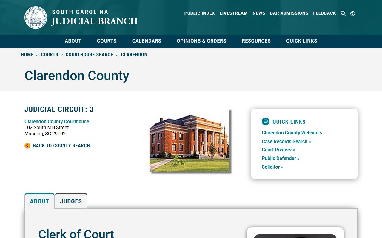 Clarendon County family court records