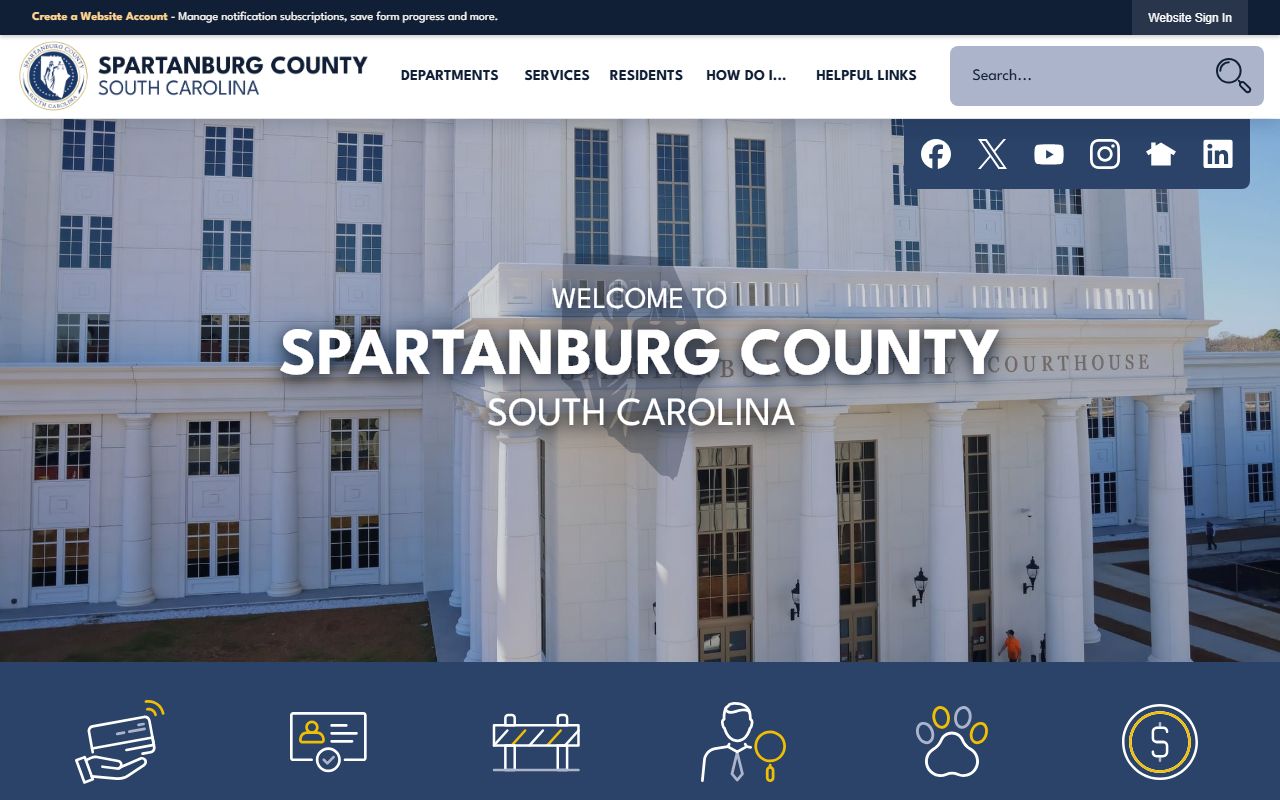 Spartanburg County official website family court records